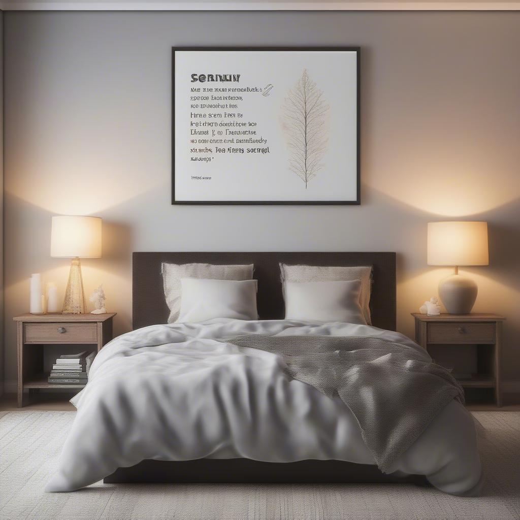 Framed Inspirational Sayings in a Bedroom