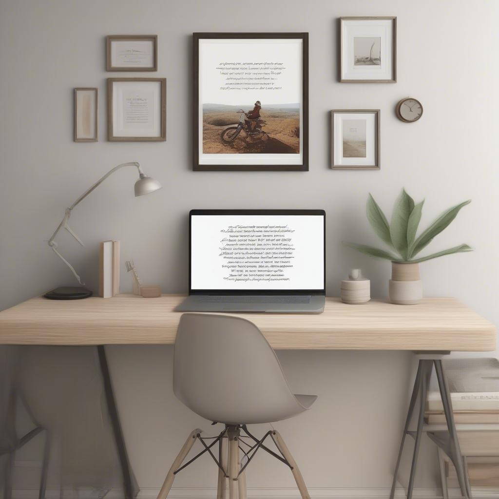 Framed Inspirational Sayings in a Home Office