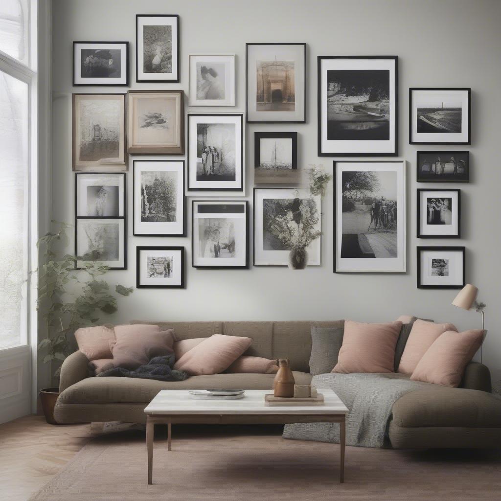 Creative Framed Photo Wall Display Ideas