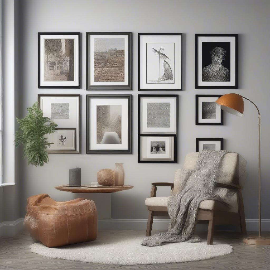 Framed Prints on a Gallery Wall