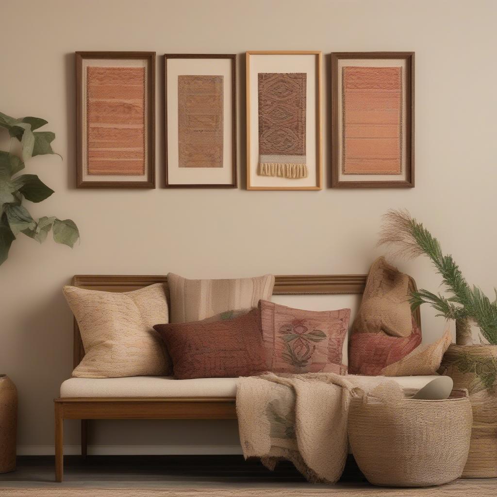 Framed Vintage Textiles as Wall Decor