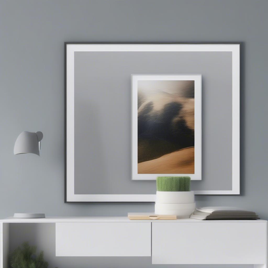 Close-up view of a frameless poster frame 24x36 highlighting the clean lines and clear cover