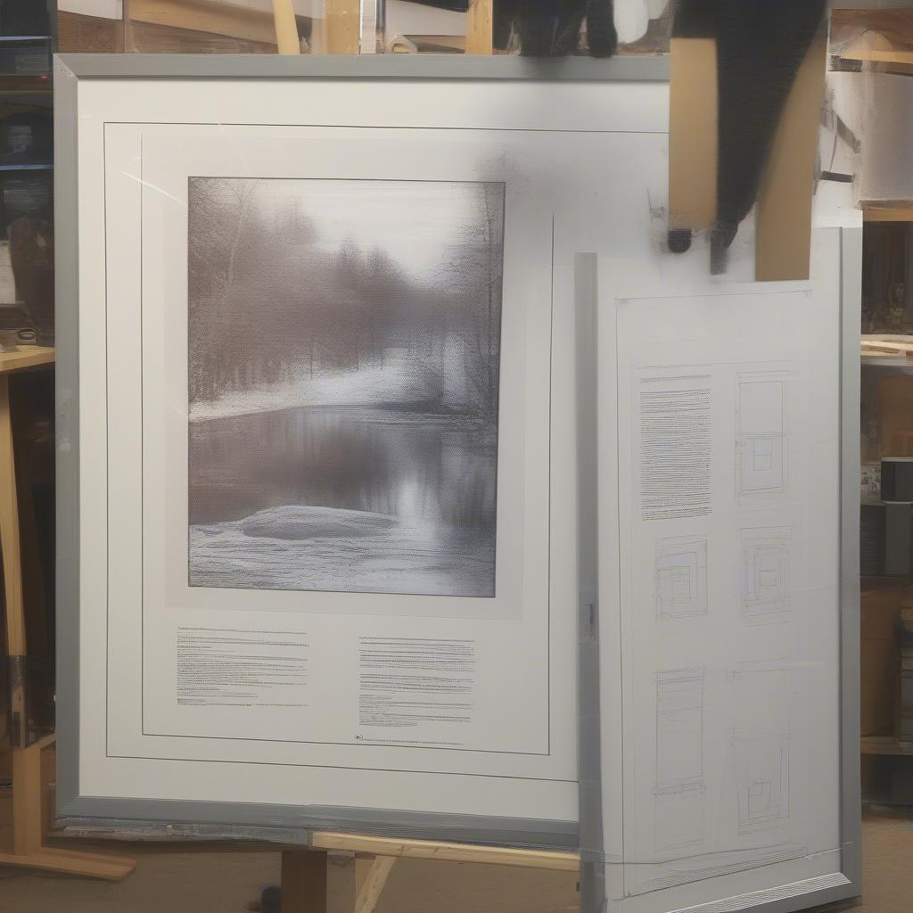 Step-by-step guide on framing a 24x36 poster in a glass frame