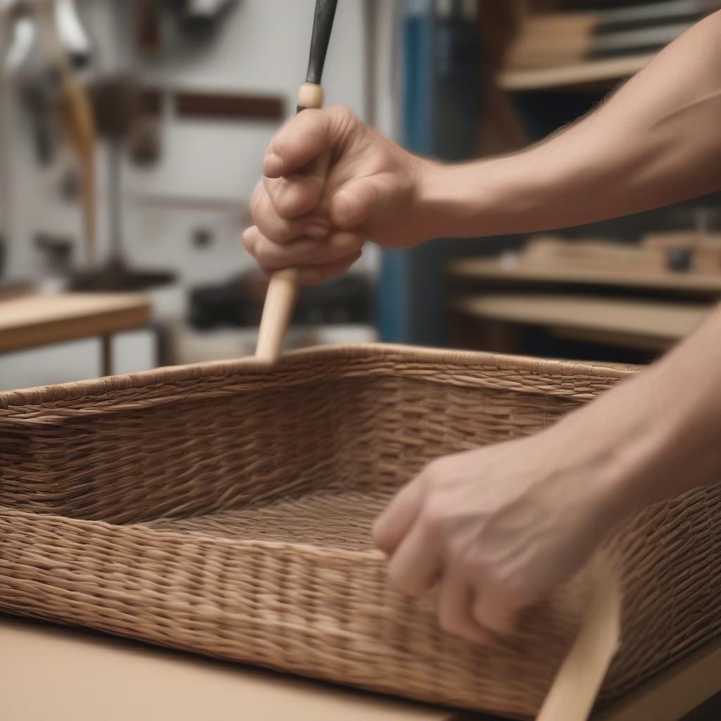 Framing a Wicker Basket