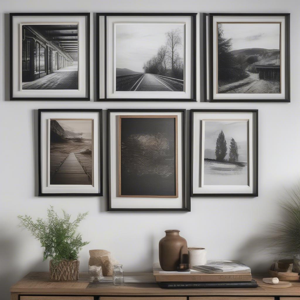 Framing and displaying large canvas art with different types of frames.