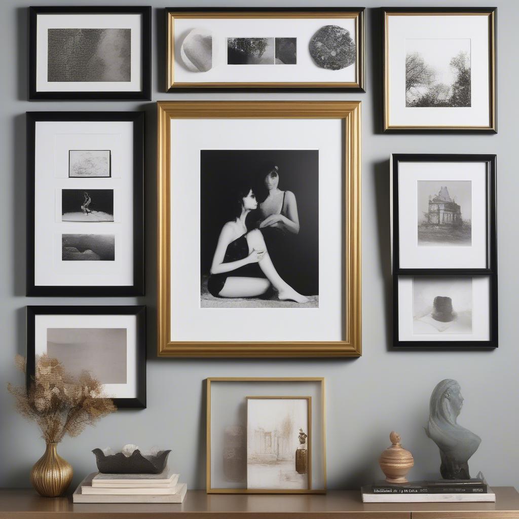 Different framing options for large art prints