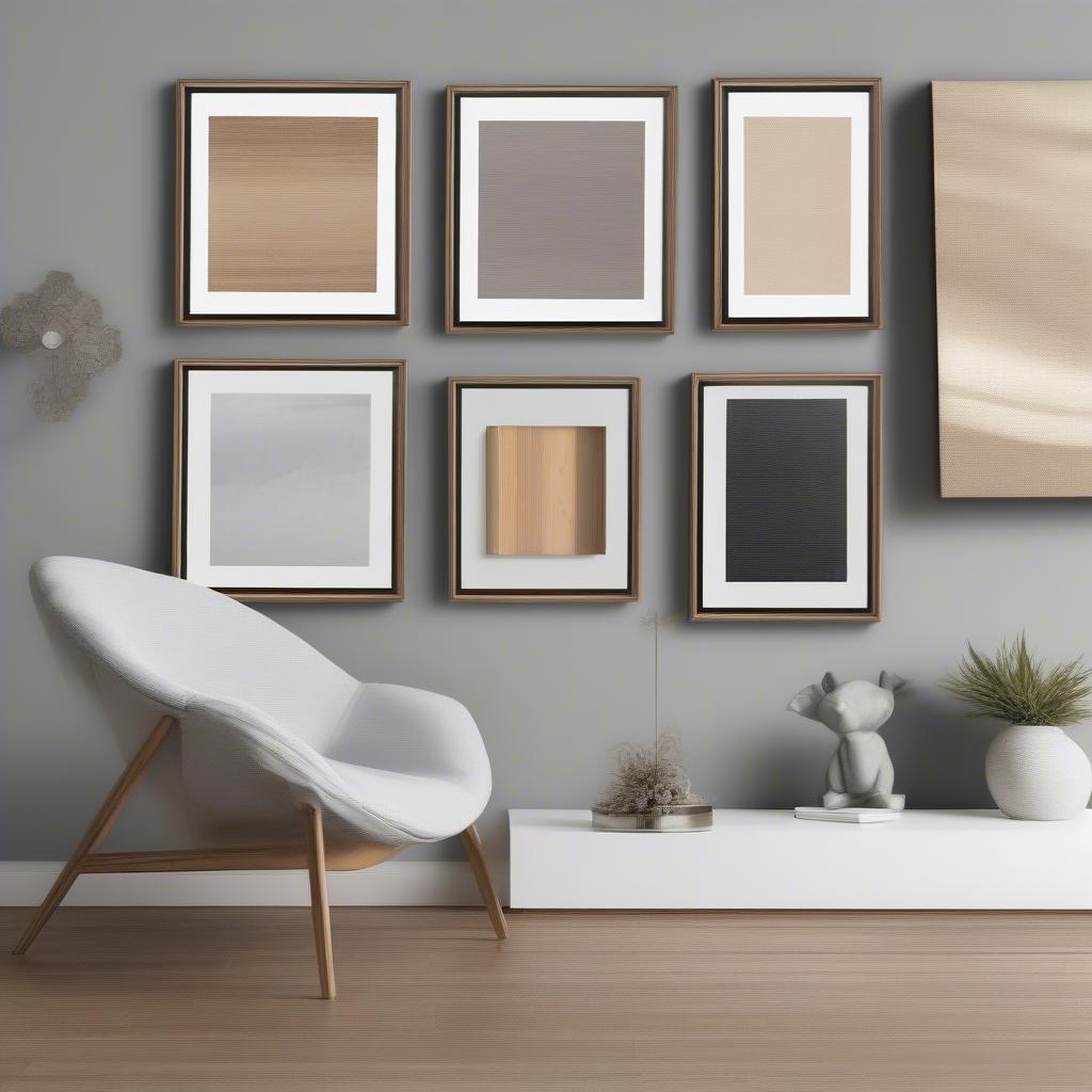 Various framing options available for canvas prints, from classic wooden frames to modern metallic finishes.