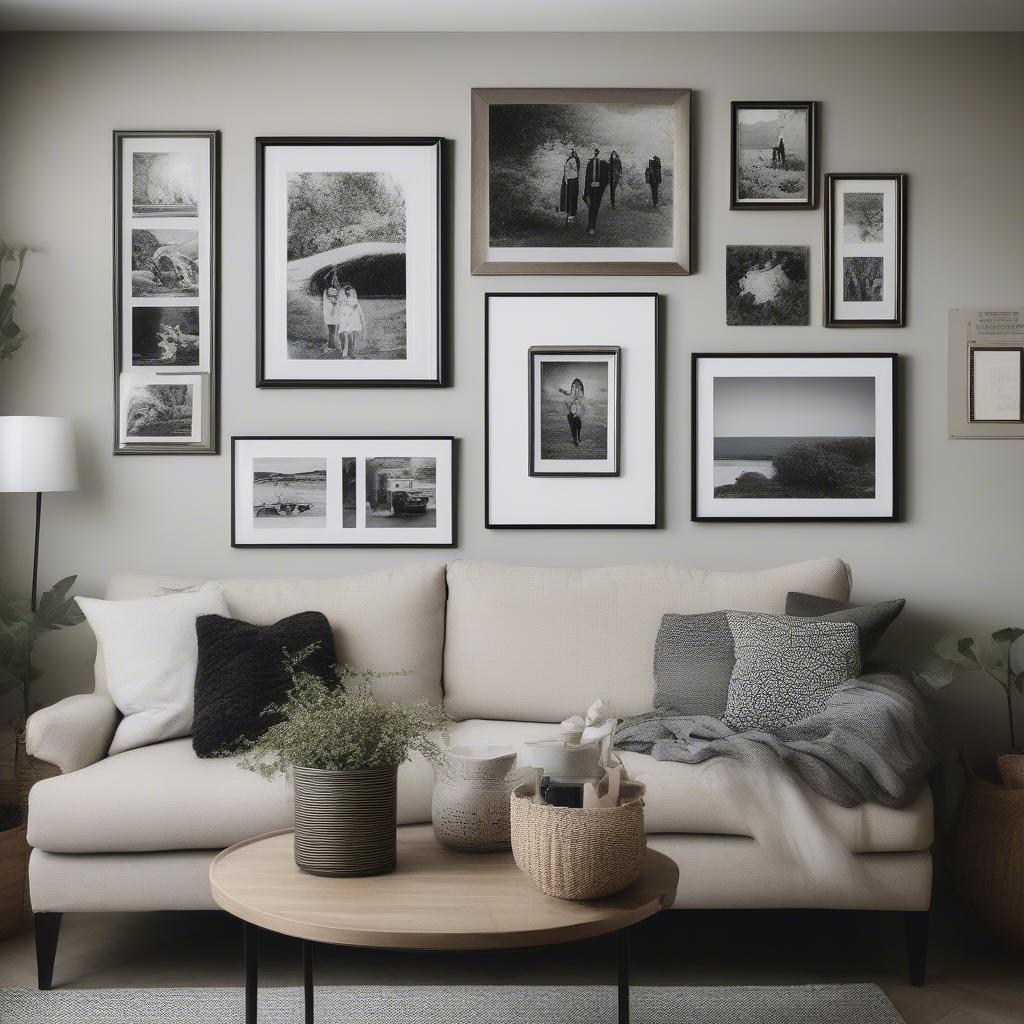 Framing Photo Ideas for Living Room Decoration