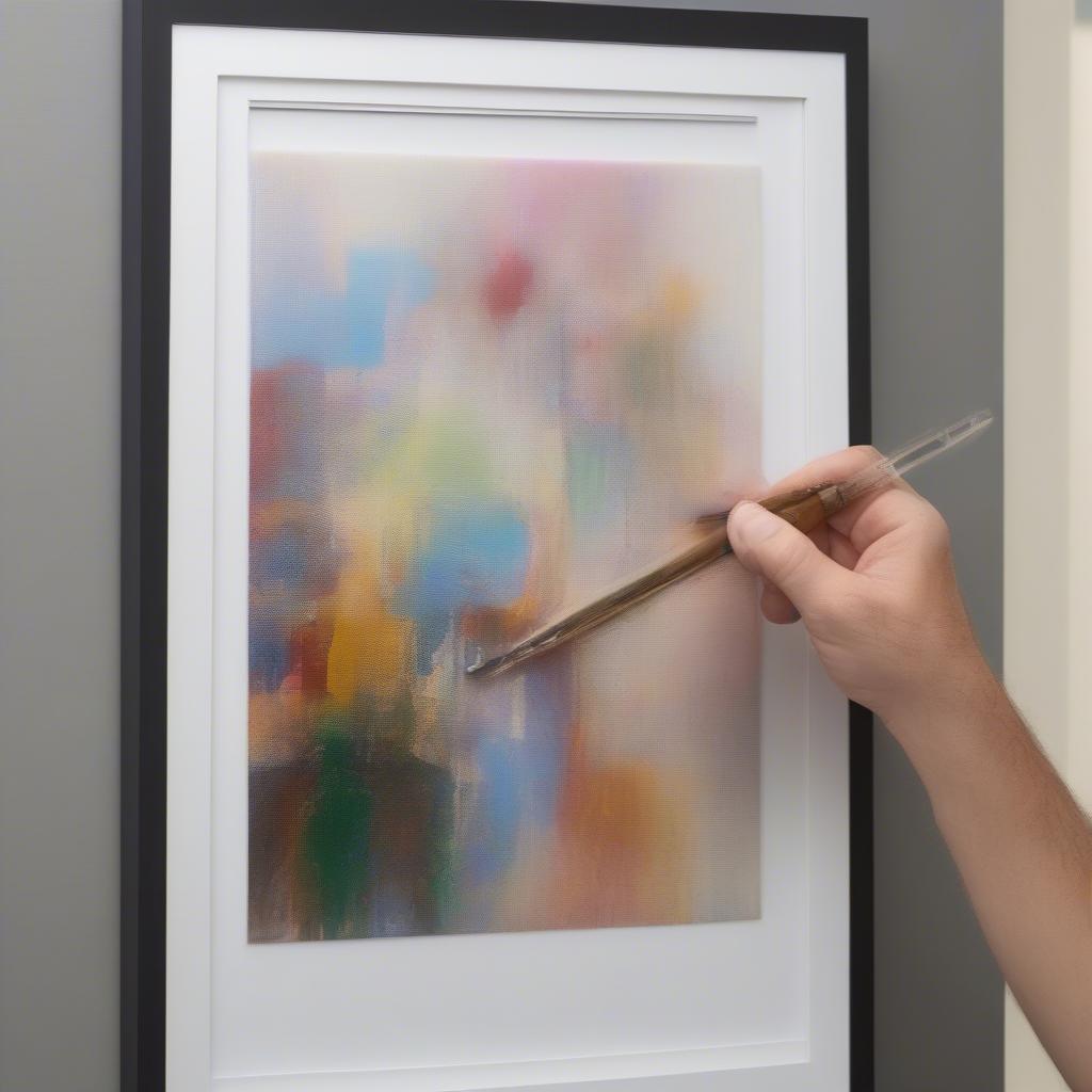 A step-by-step guide on how to properly frame artwork using acid-free materials and UV-protective glass.