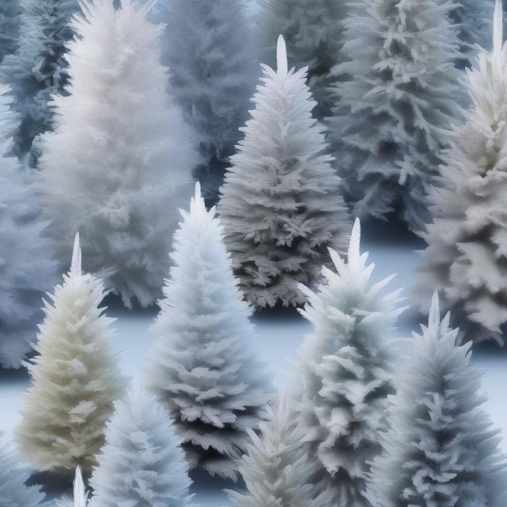 Different Types of Frosted Christmas Trees