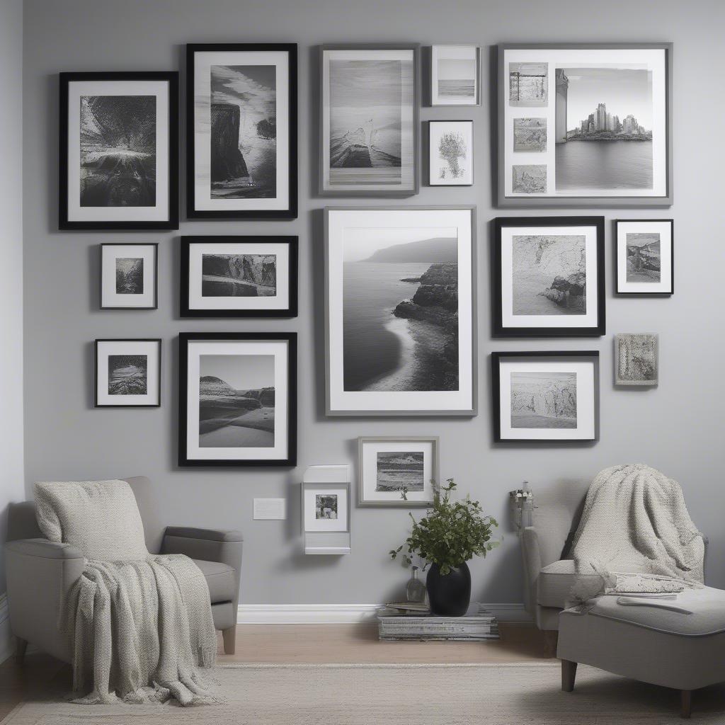 Gallery Wall of 11x14 Black and White Prints