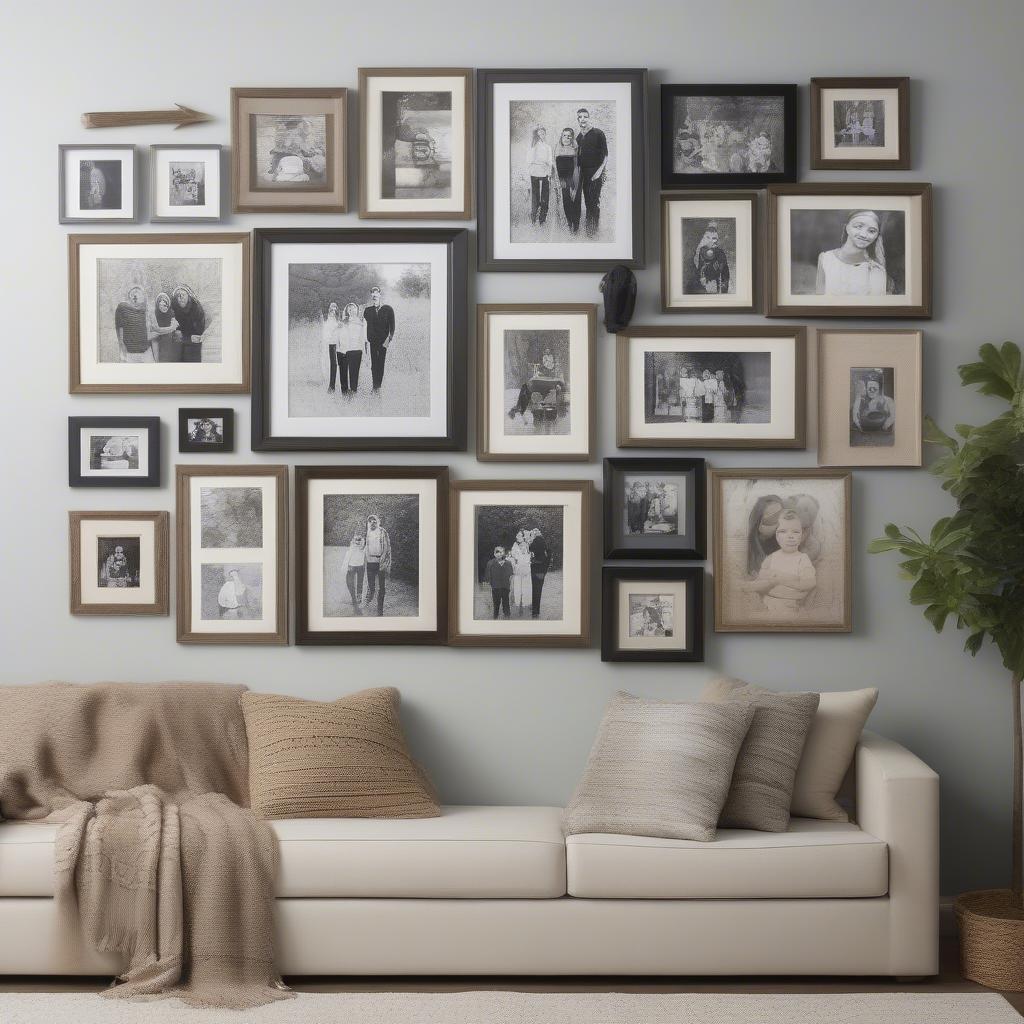 Gallery Wall Ideas with 8x10 Family Photos