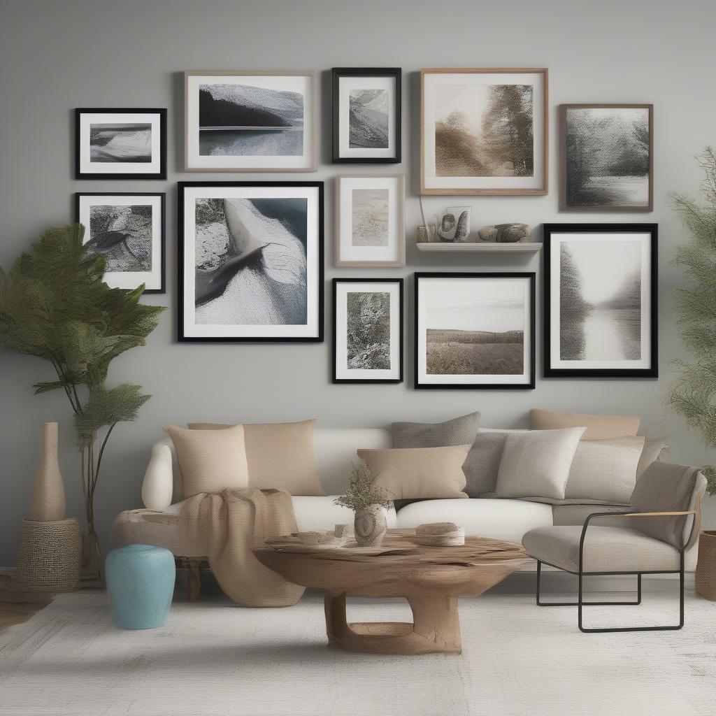 Gallery Wall of Framed Canvas Prints