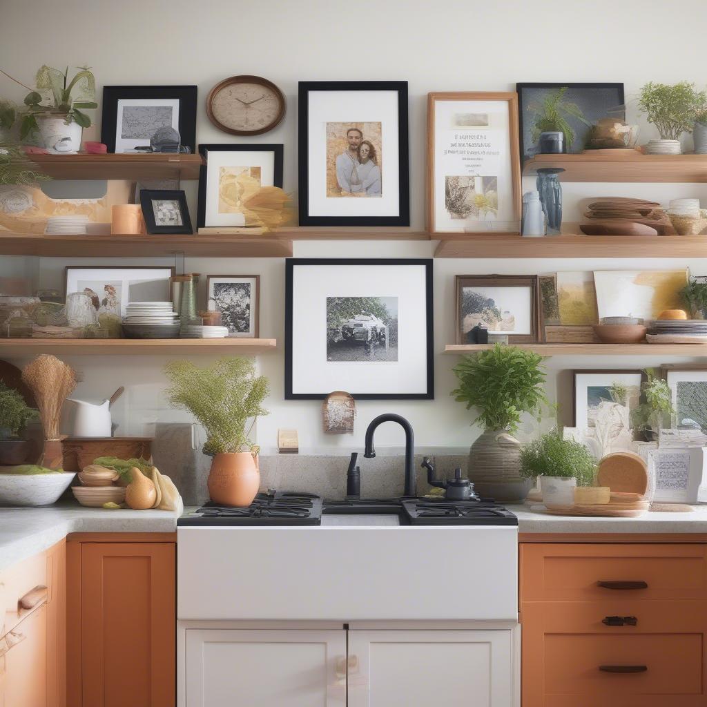 Gallery Wall in a Modern Kitchen