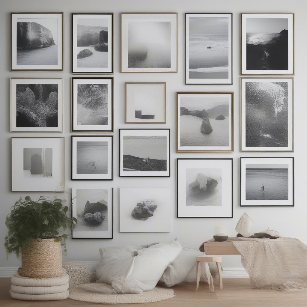 Examples of canvas photo gallery wall layouts