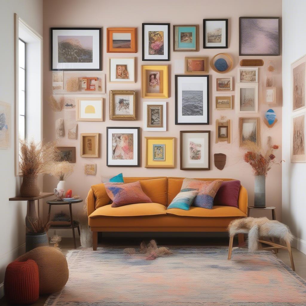 Gallery Wall of Little Frames