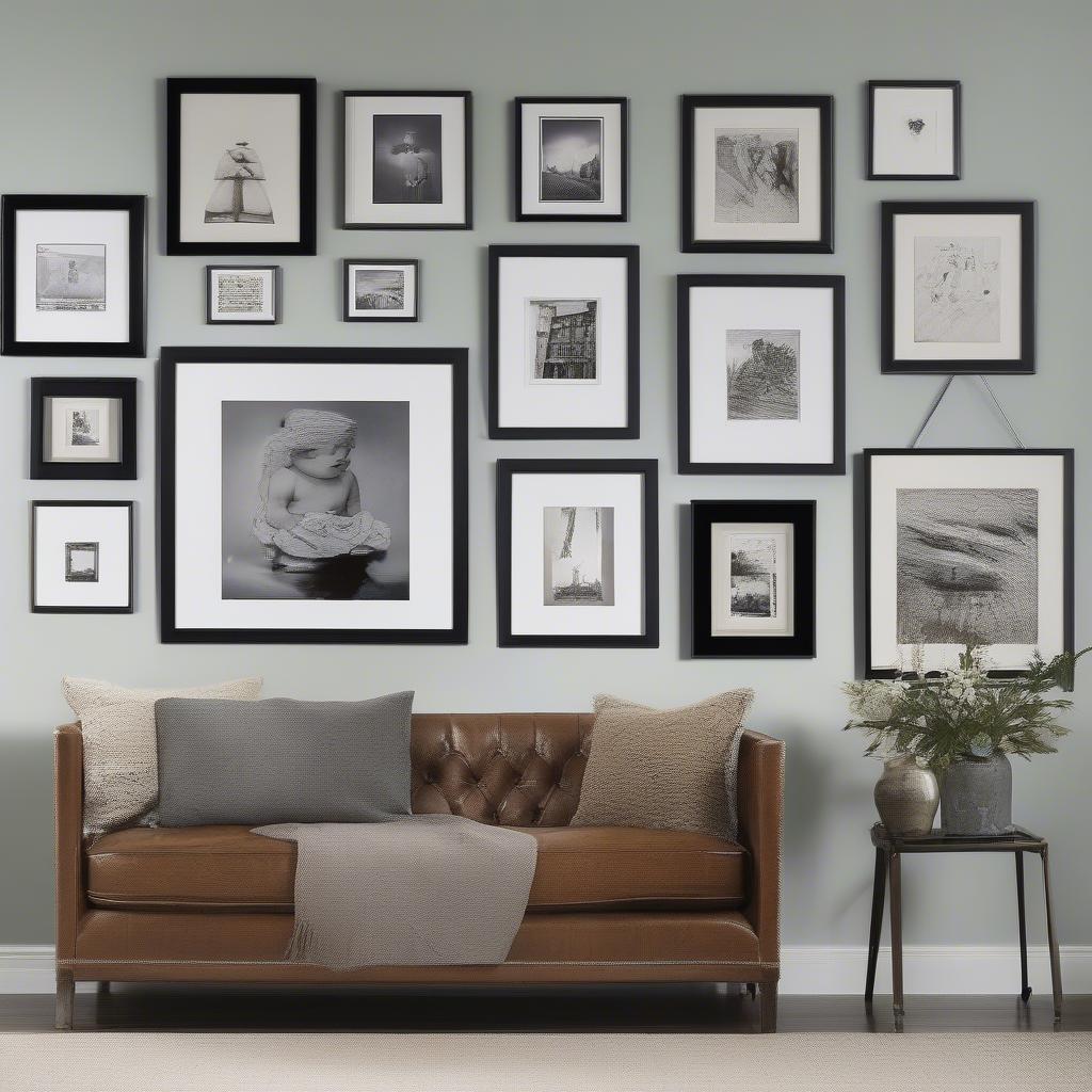 Gallery Wall with Mixed Frames