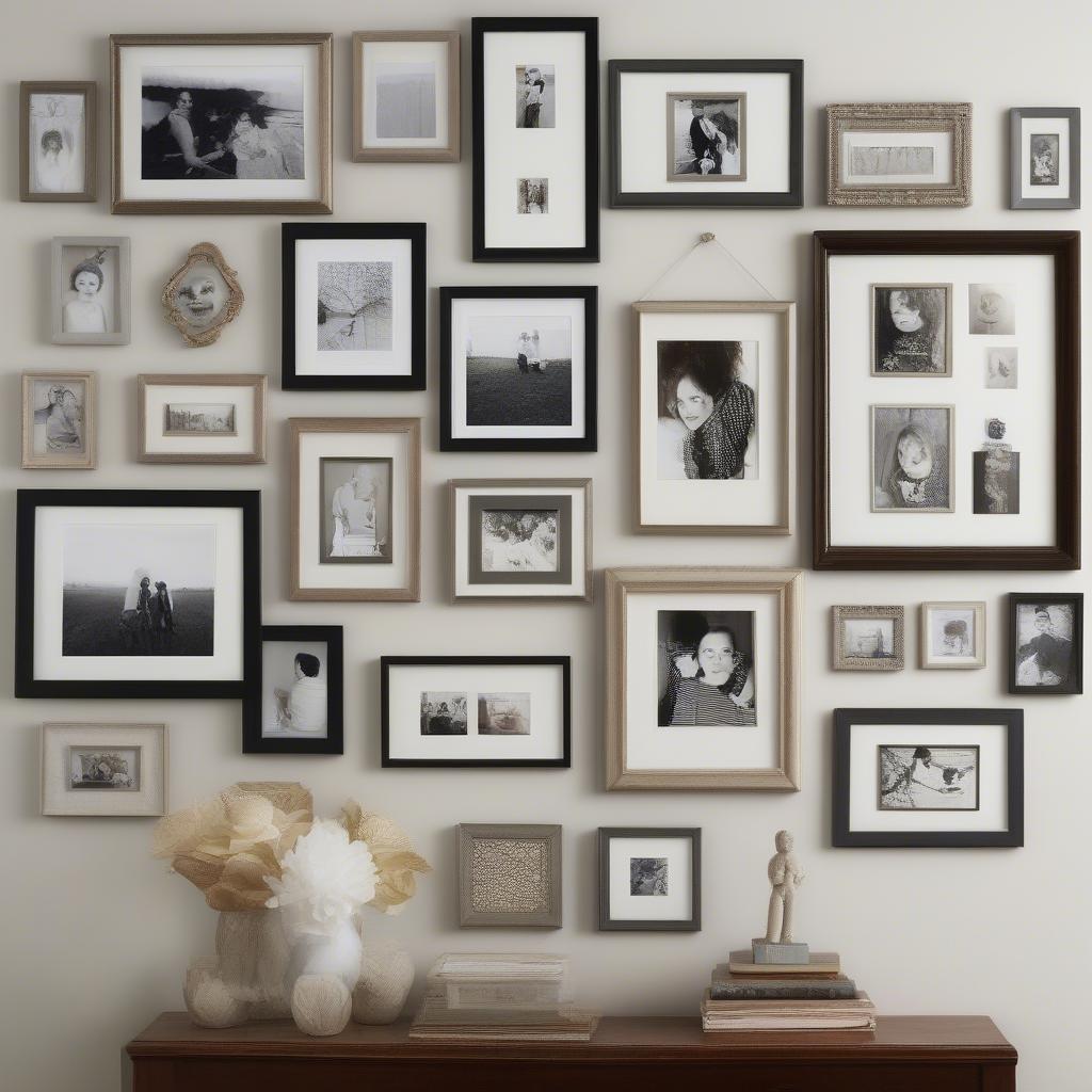 Gallery Wall of Small Picture Frames