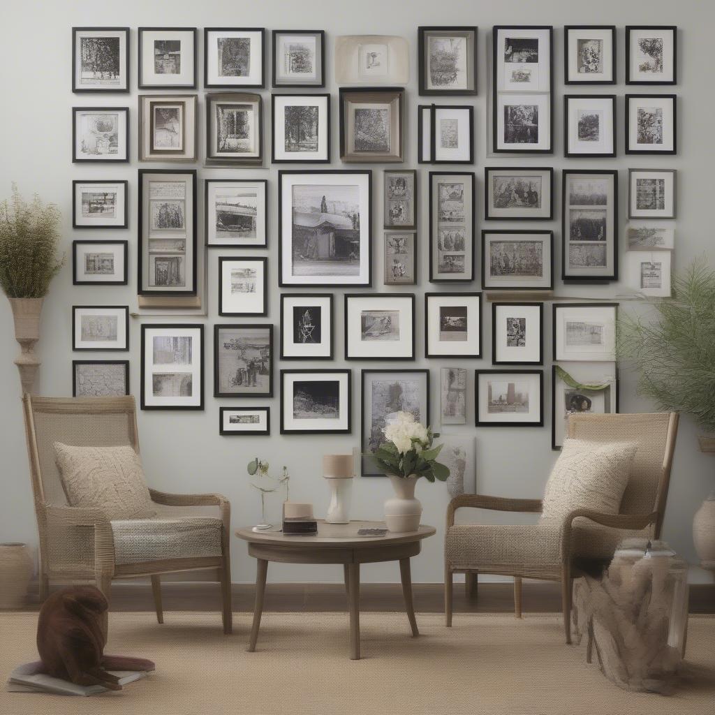 Creating a Gallery Wall with 12 Picture Frames