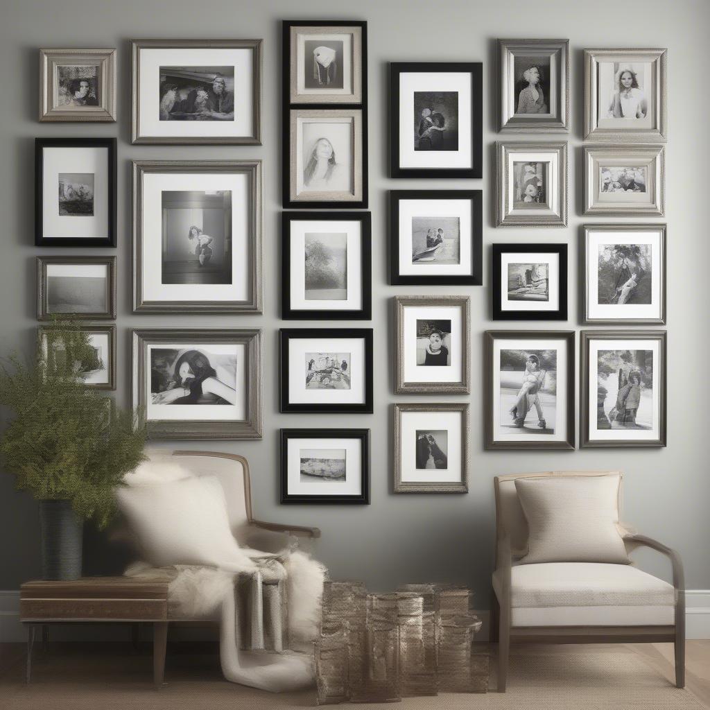 Gallery Wall Arrangement with 8x10 Picture Frames