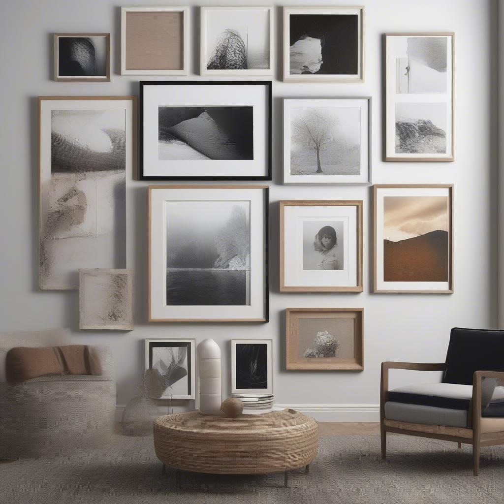 Gallery Wall Created with 8x10 Frames