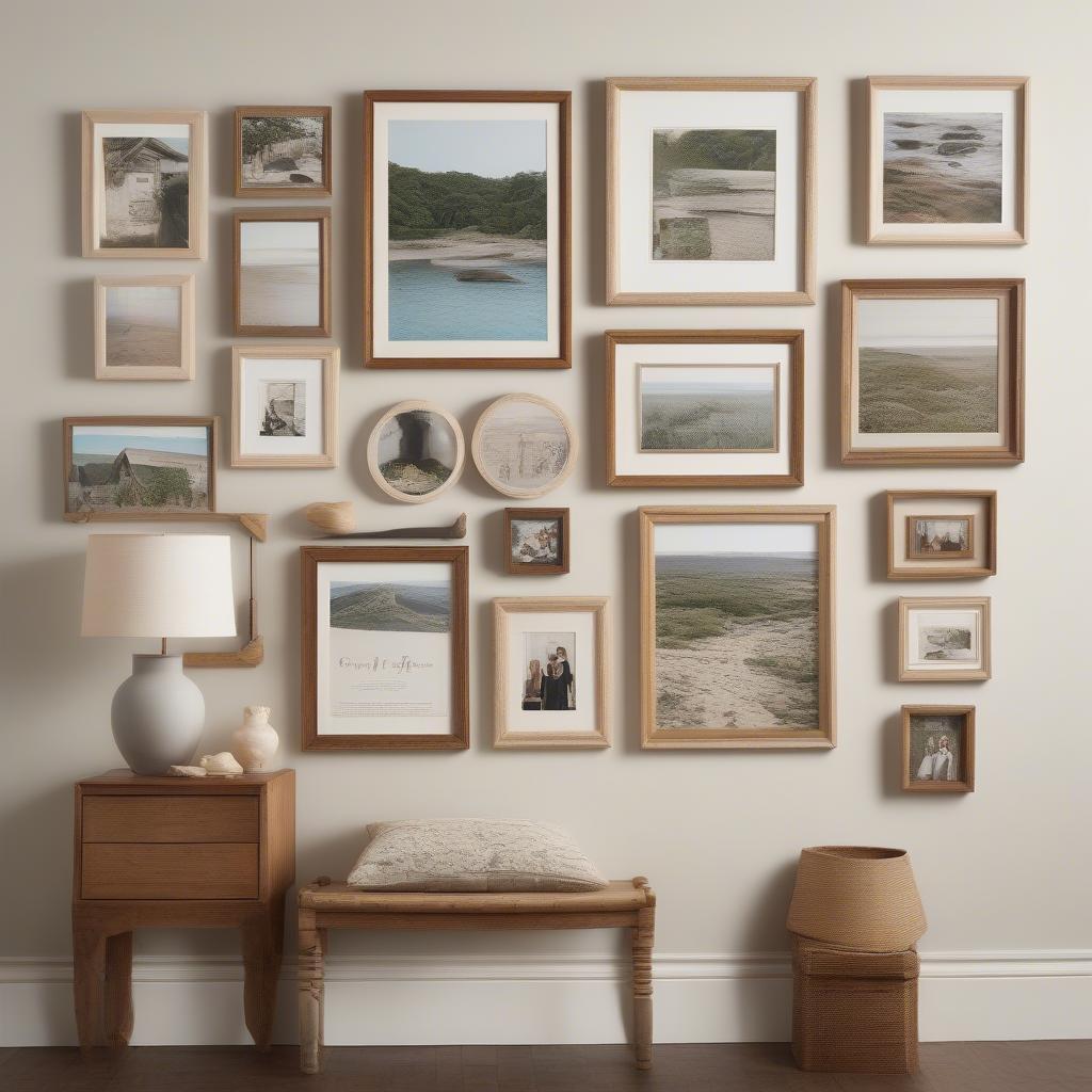 Gallery Wall with Wood Frame Canvas Prints