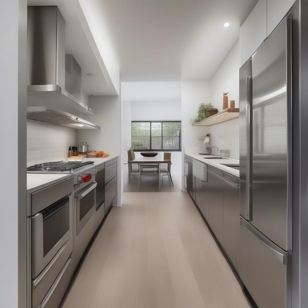 Modern Galley Kitchen in an 8x10 Space