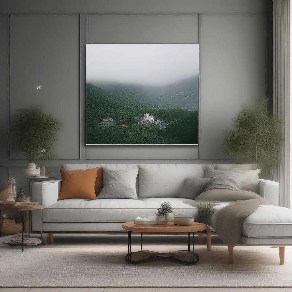 Giant Canvas Print in a Living Room