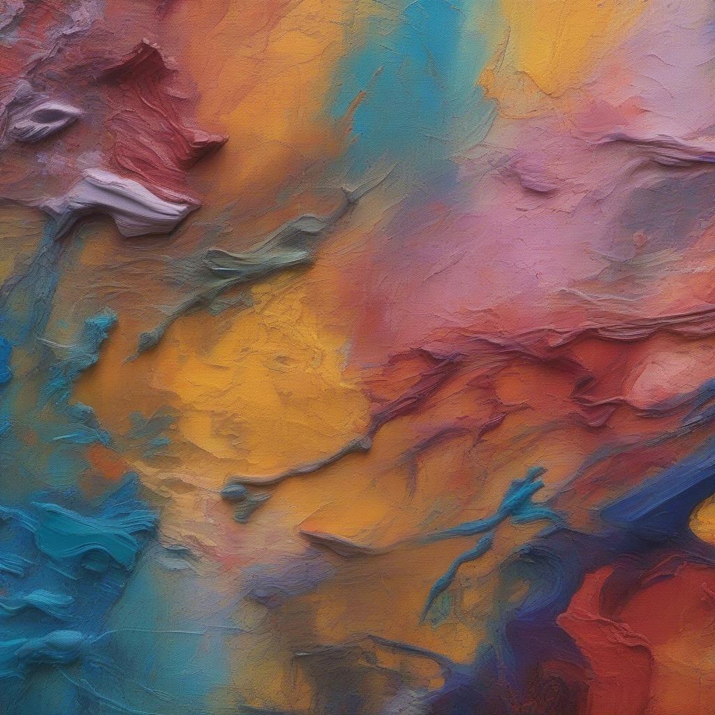 Close-up of a Giclée Canvas Print