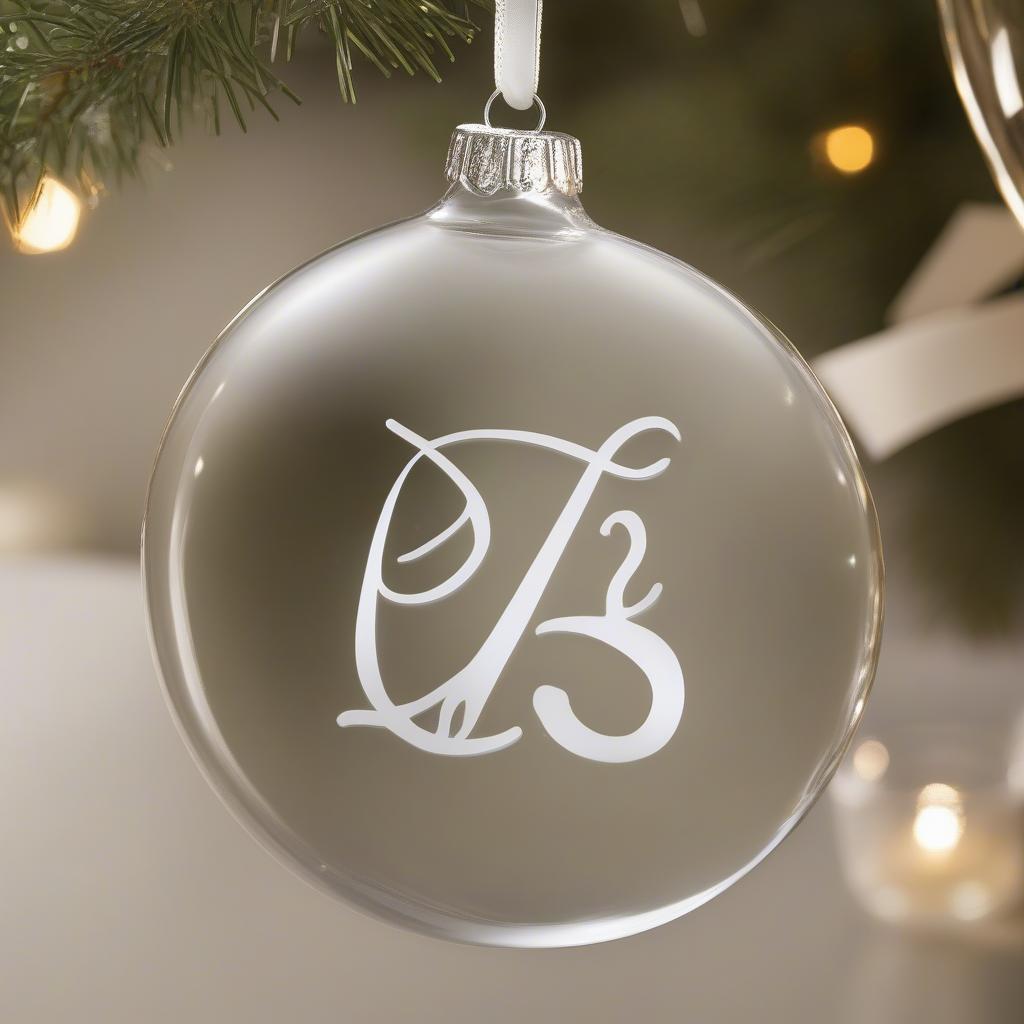 Glass ABC Ornaments as Wedding Favors