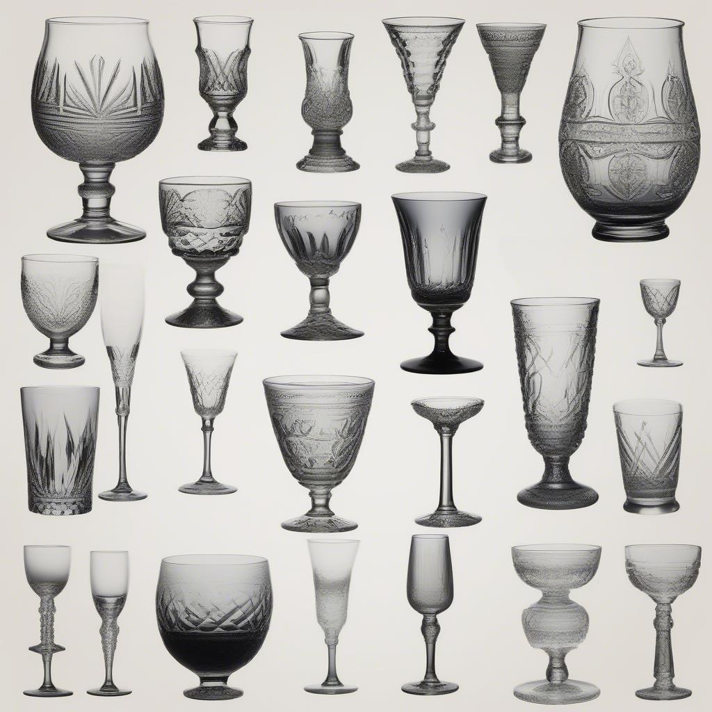 Variety of Glass Water Goblets