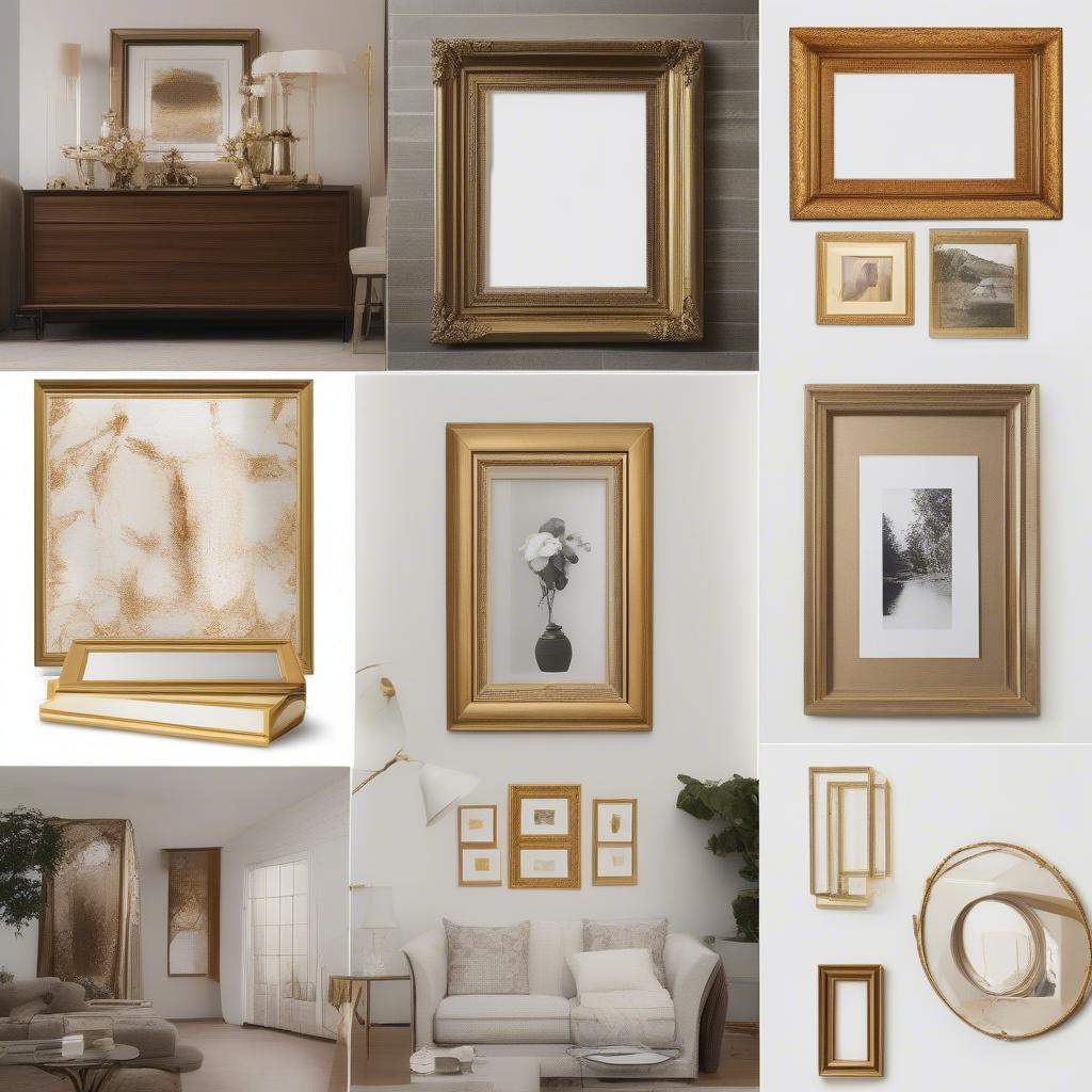 Gold Collage Frame Decor Ideas