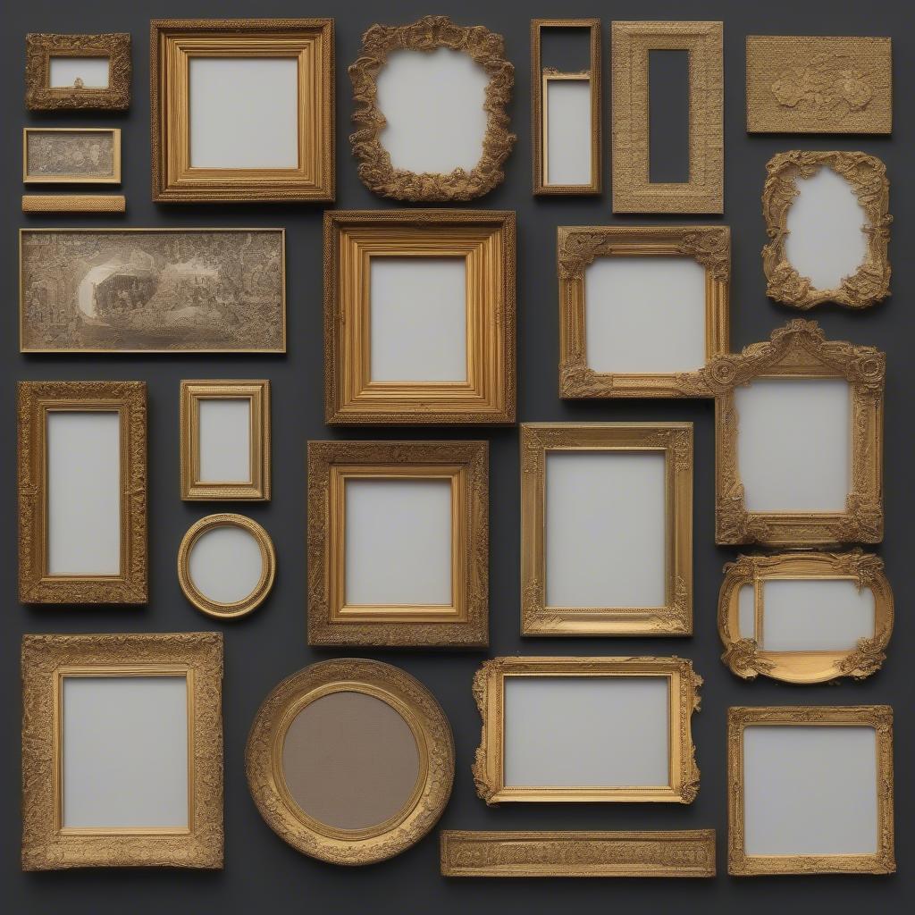 Different Styles of Gold Collage Picture Frames