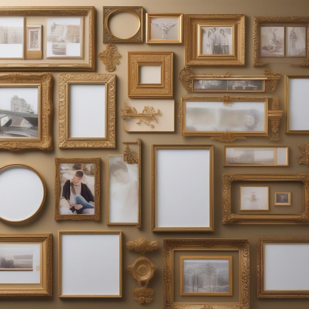 Gold Collage Picture Frame Styles