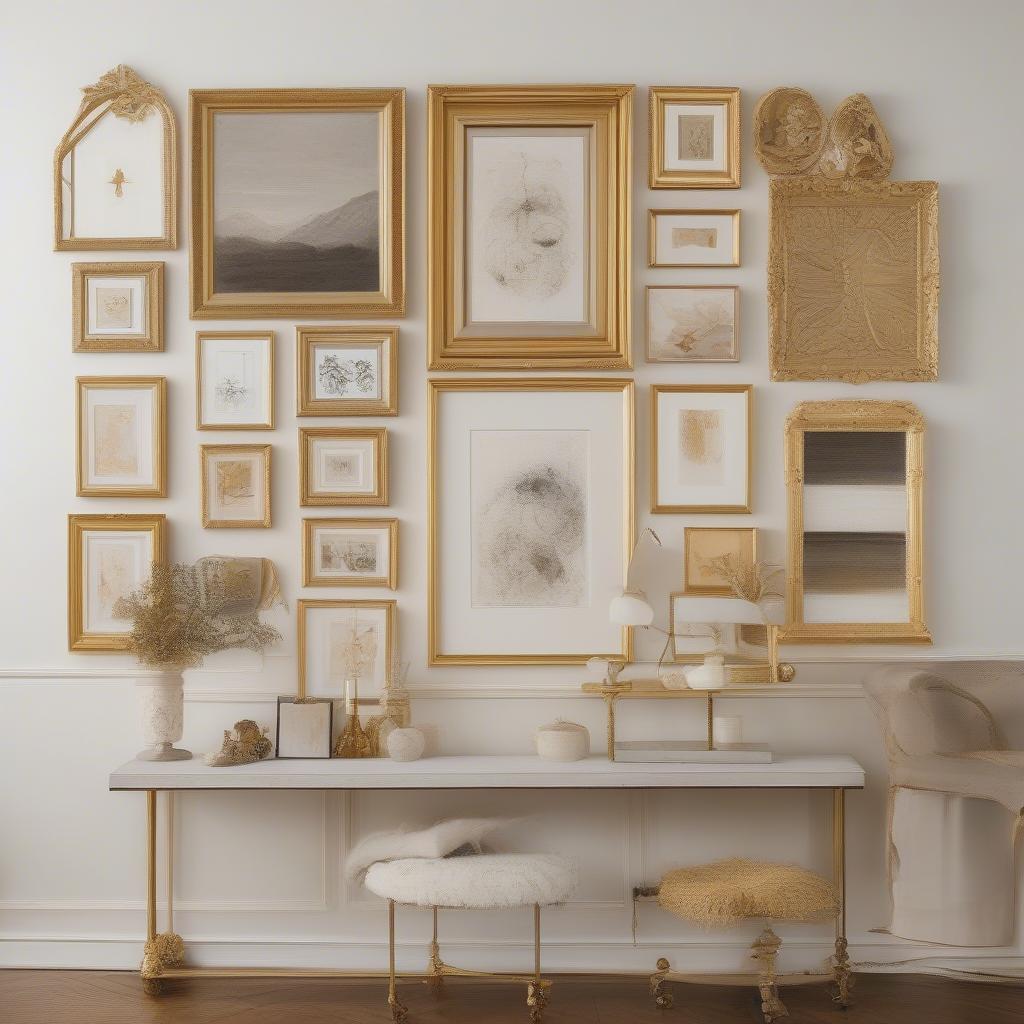 Gold Framed Gallery Wall Ideas