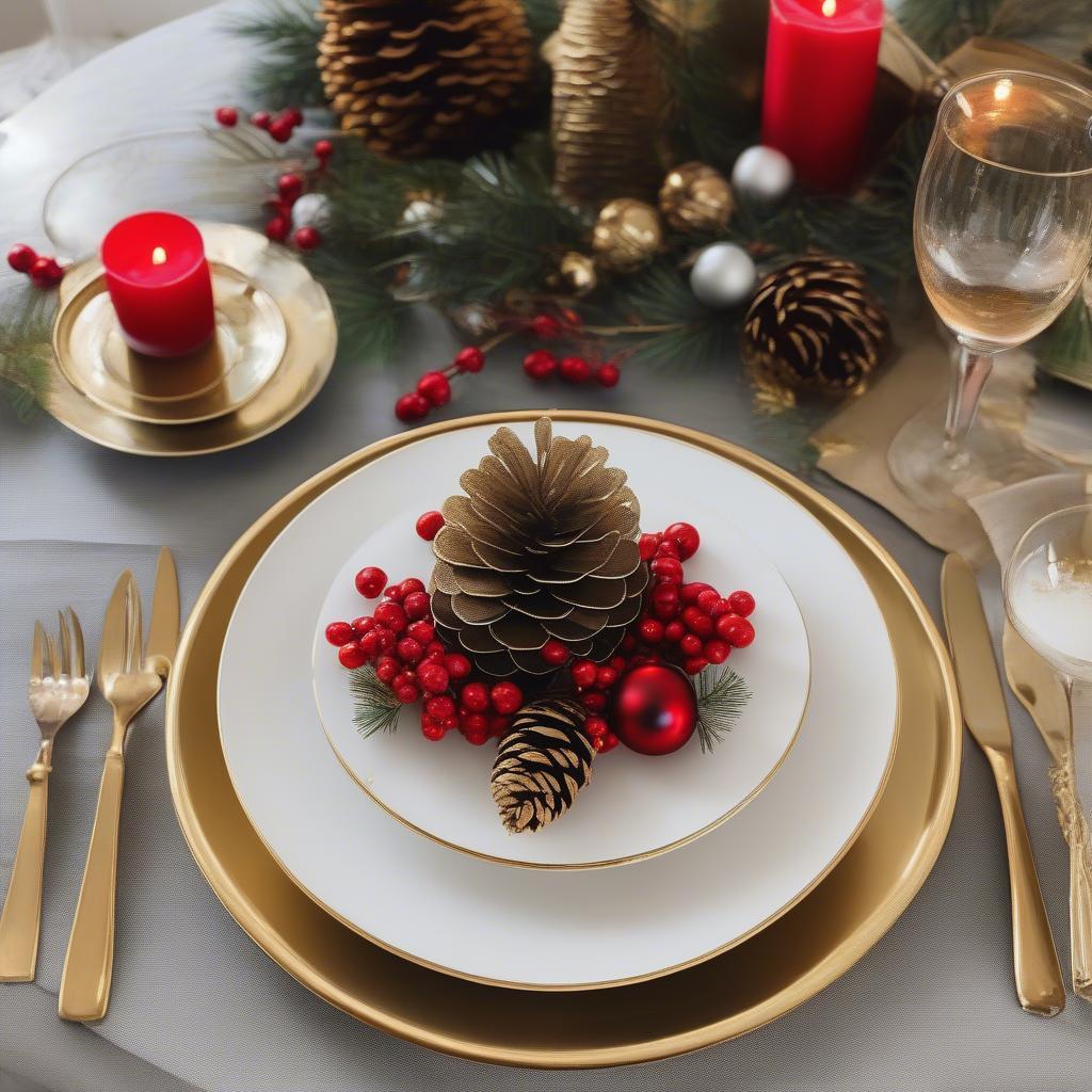 Gold Plate Chargers Bulk Holiday Decor