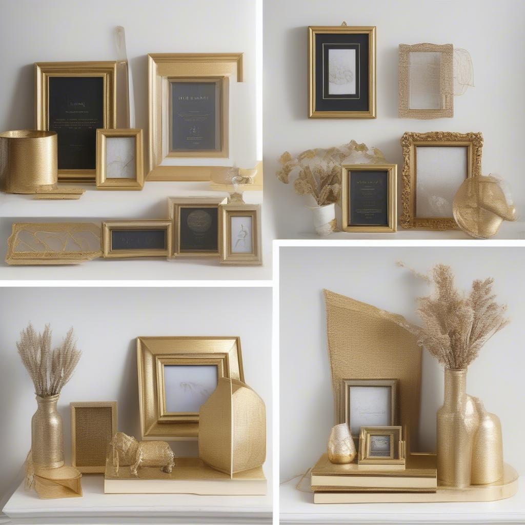 Gold Small Frames Display Ideas