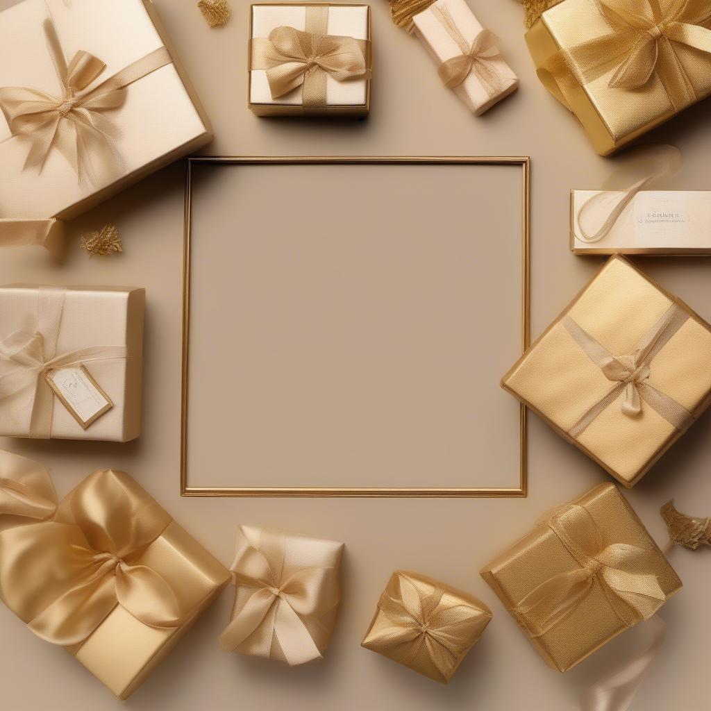 Gold Small Frames as Gifts