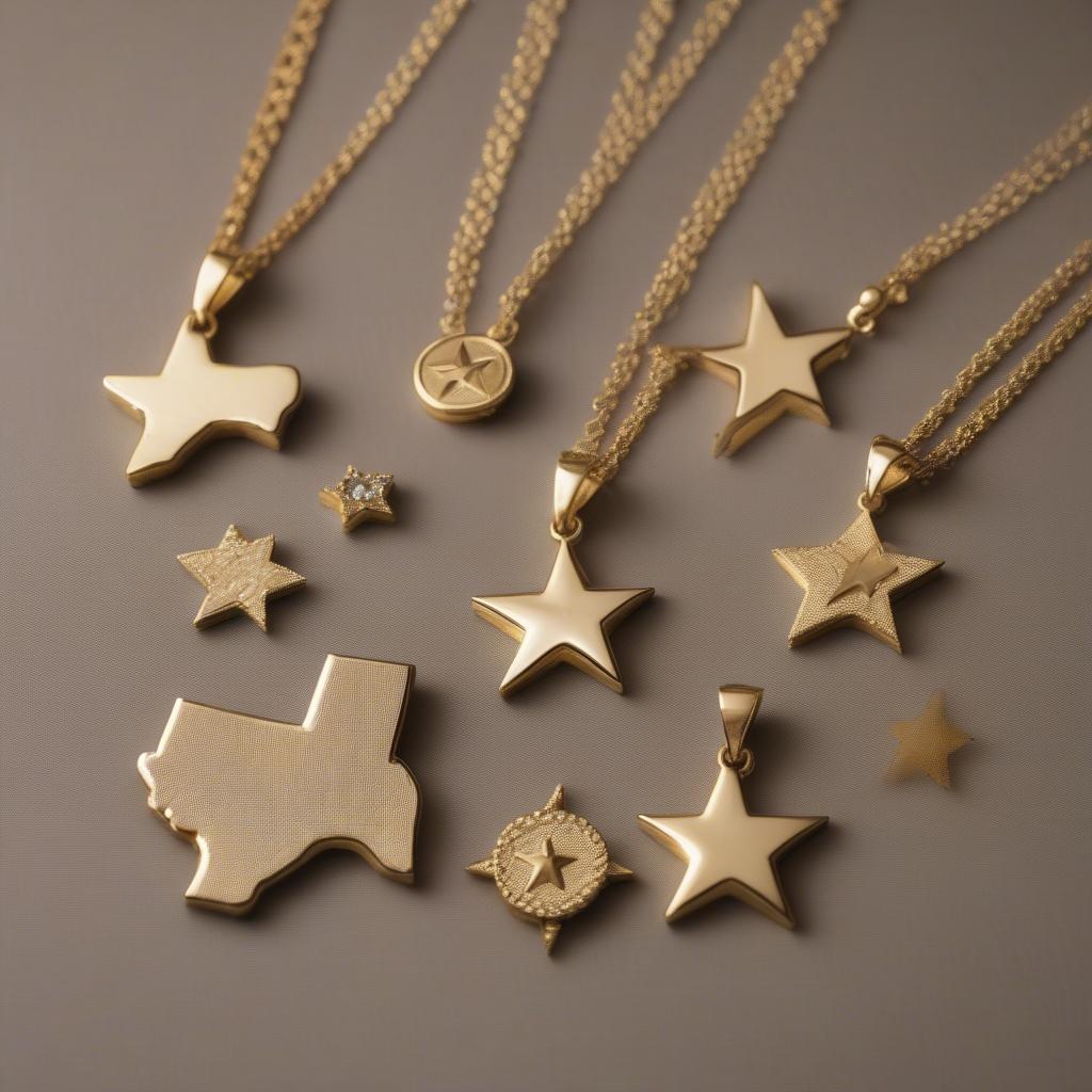 Different Gold Texas Pendant Designs