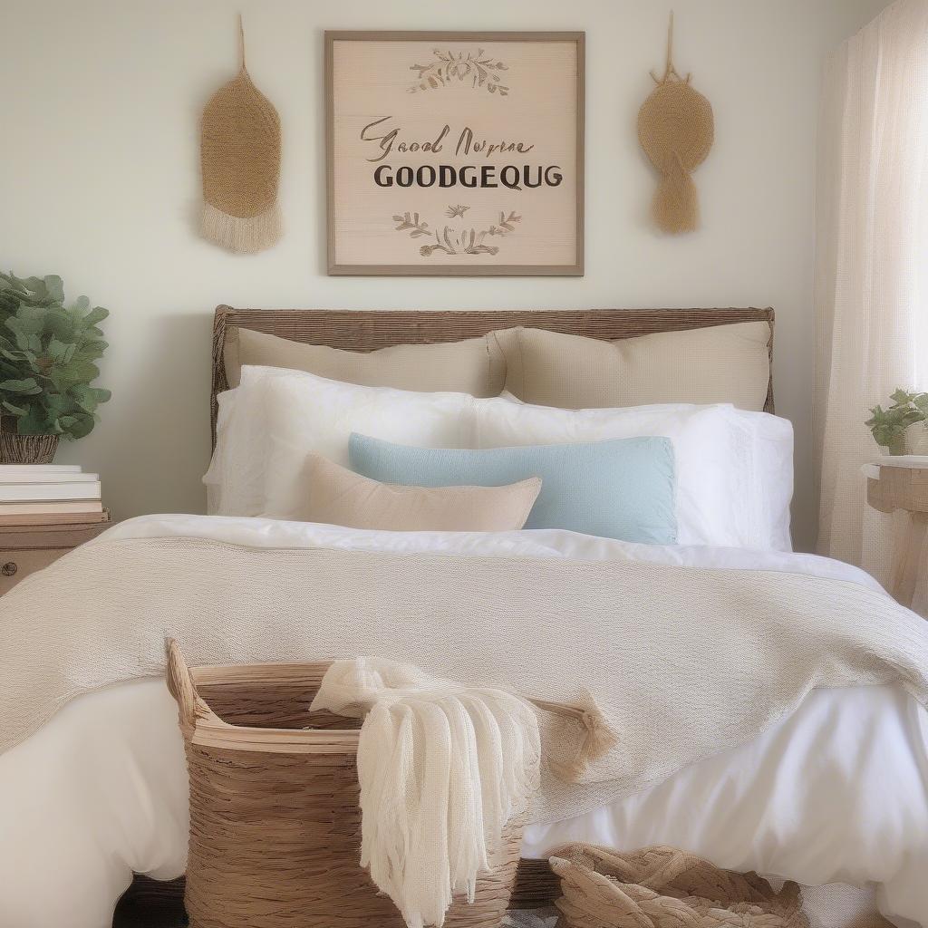 Good Morning Gorgeous Sign in Bedroom Setting