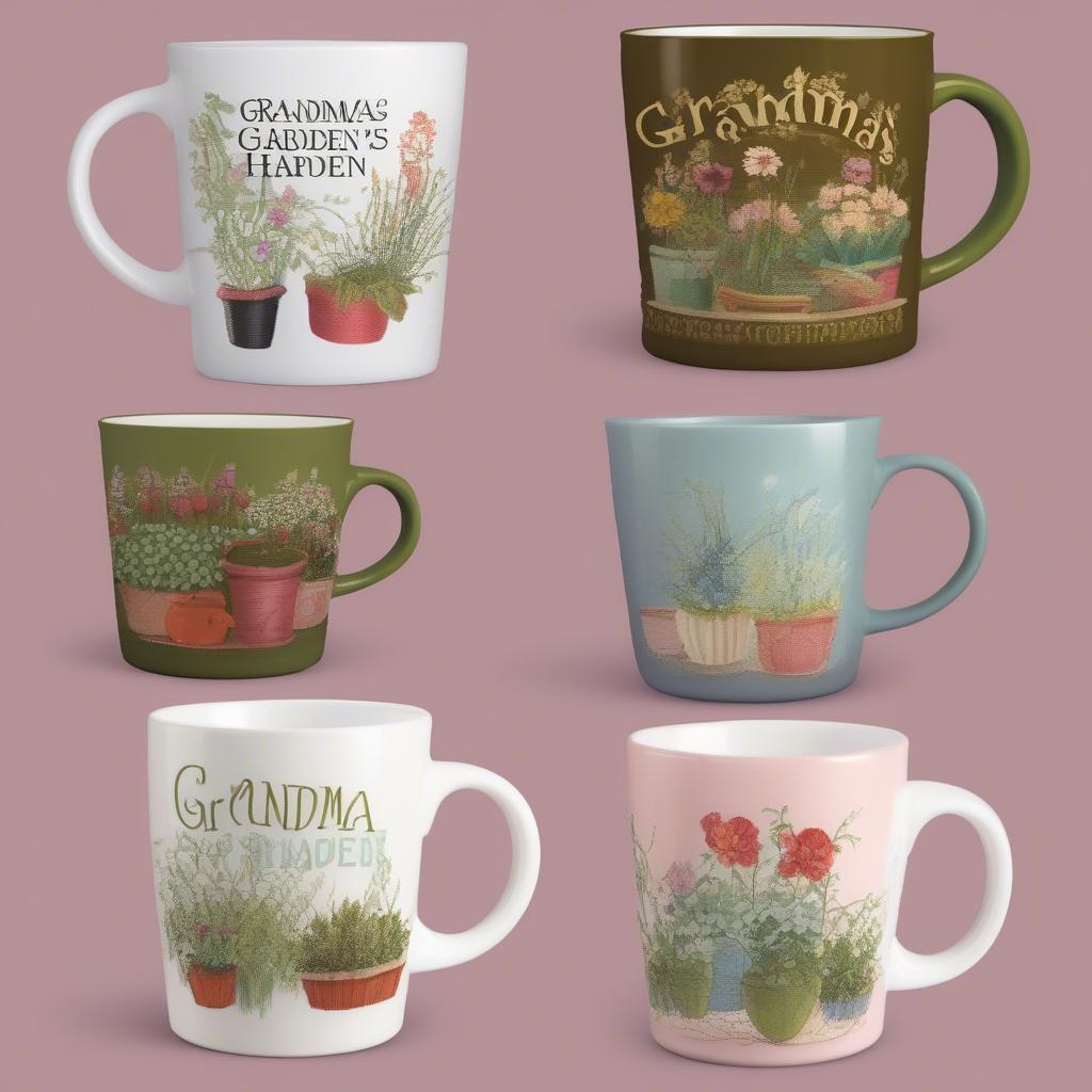 A funny grandma mug related to hobbies like gardening or knitting.