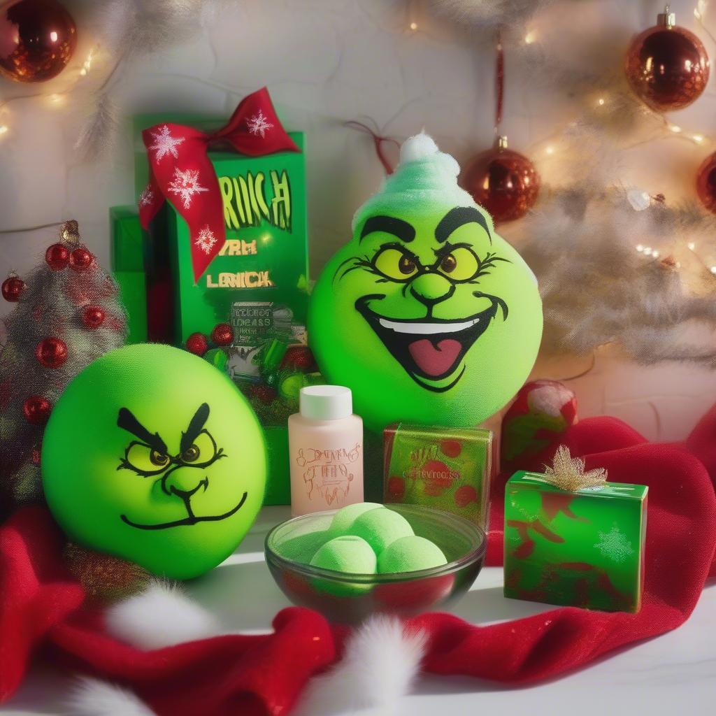 Grinch-Themed Bath Bombs, Soaps, and Lotions