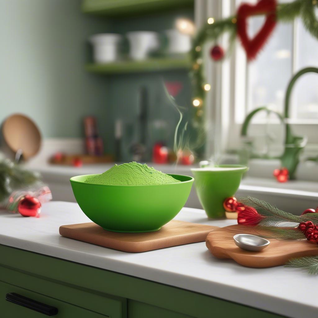 Grinch Mixing Bowl and Whisk