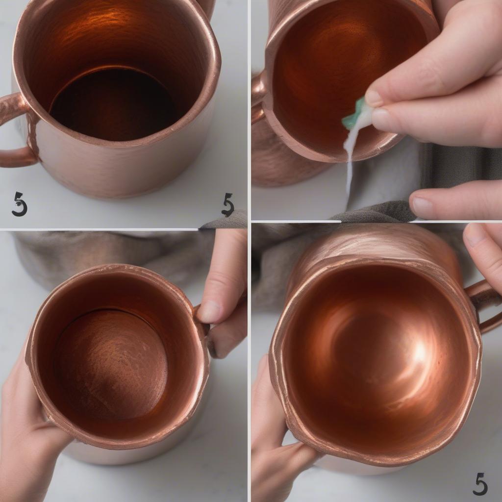 Caring for Hammered Copper Mugs