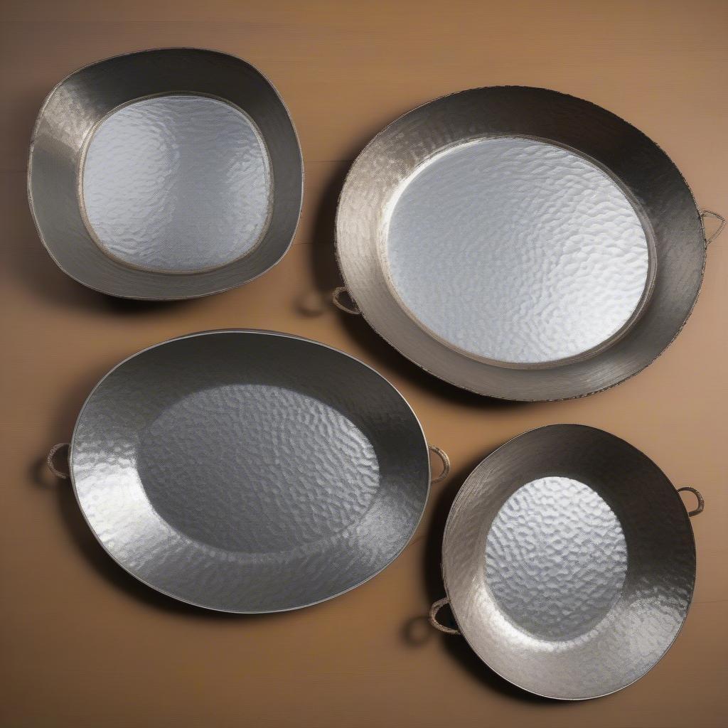 Comparing Sizes of Hammered Trays