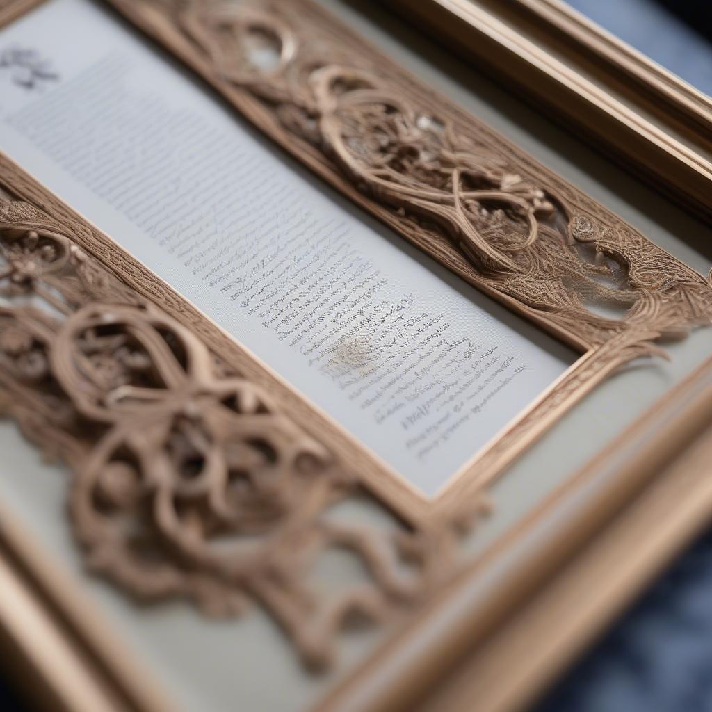 Handcrafted Framed Prayer Details