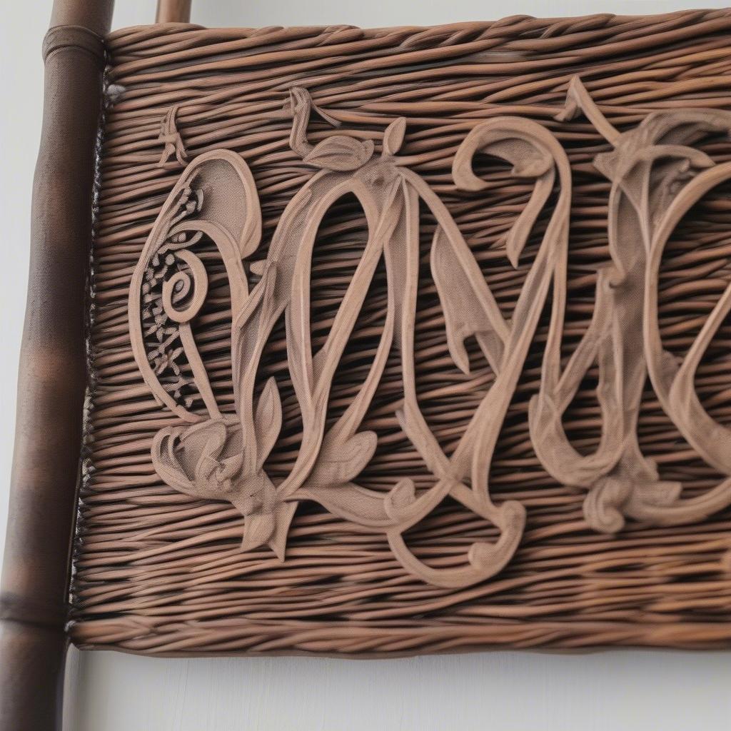 Handcrafted Wicker Gather Sign