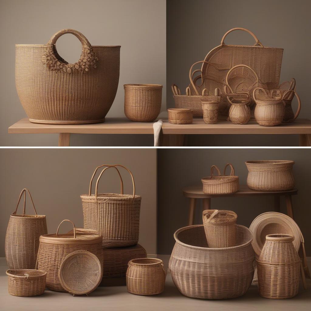 Handcrafted Wicker and Rattan Baskets