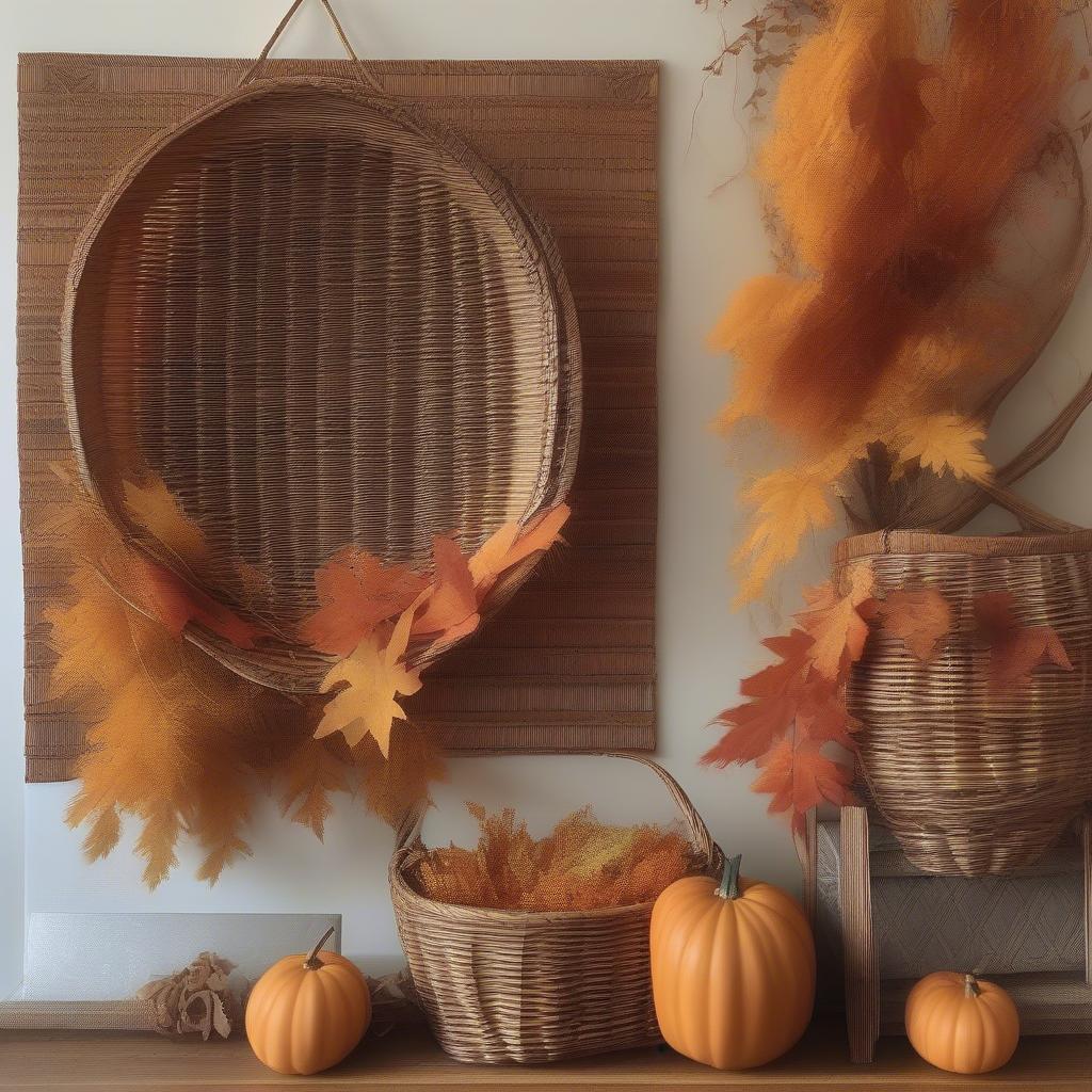 Handcrafted Wicker and Rattan Fall Decor