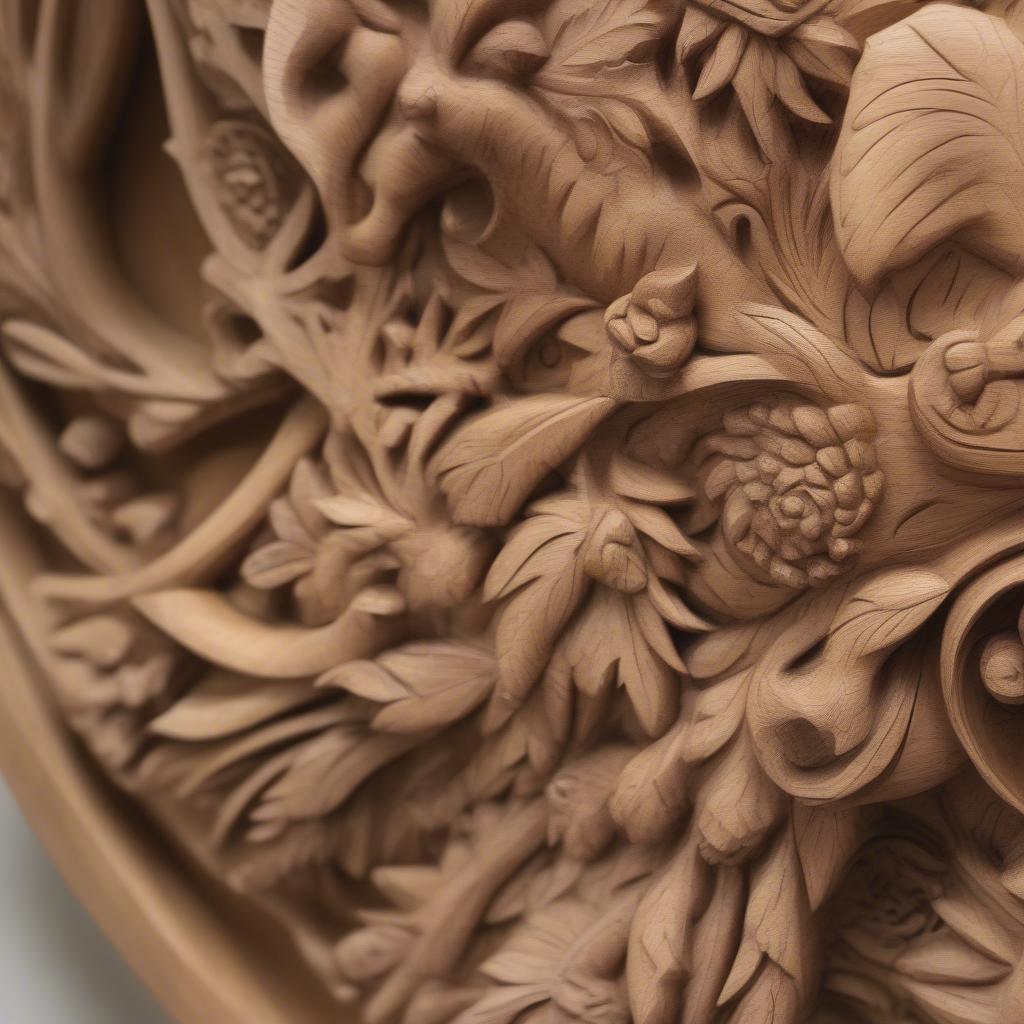 Close-up View of Handcrafted Wooden Details